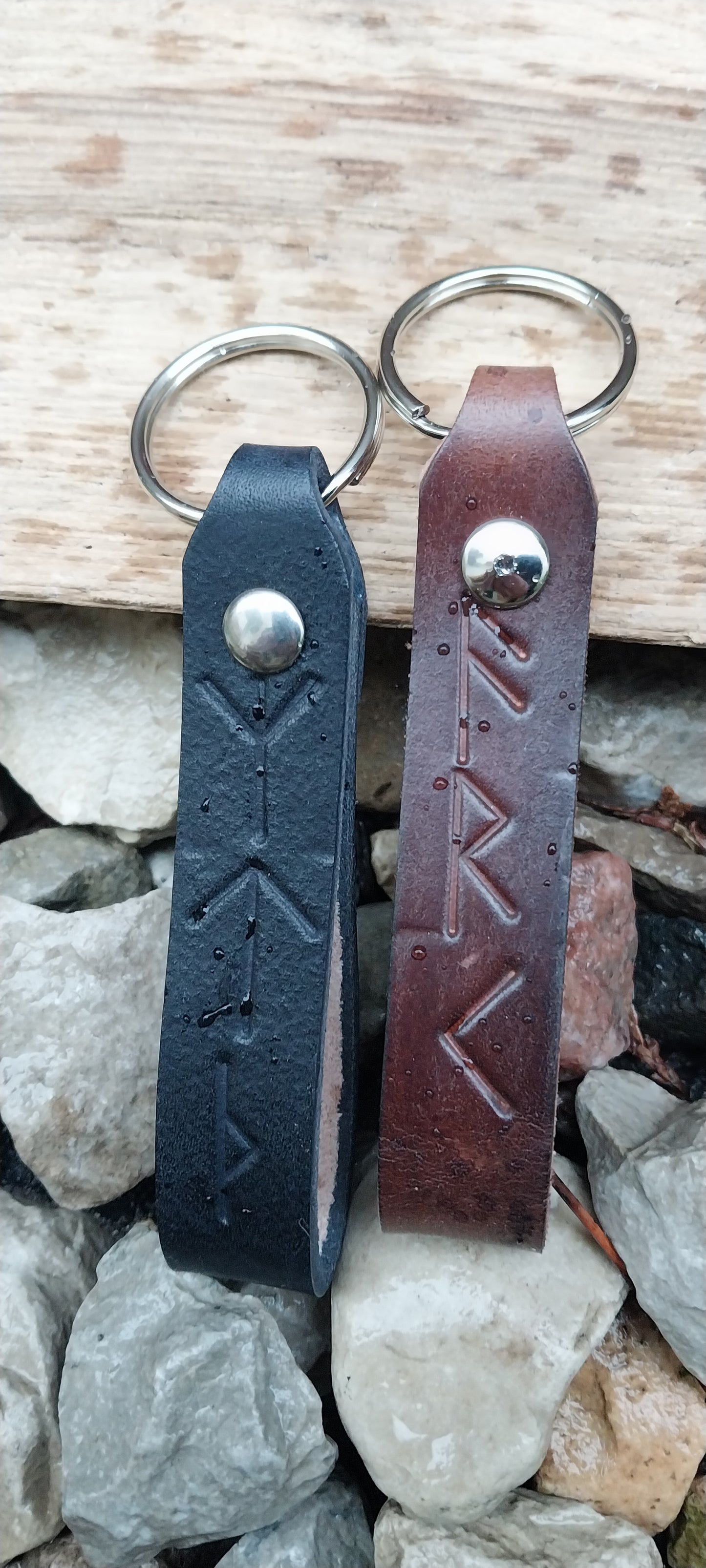 Leather belt loop keychain